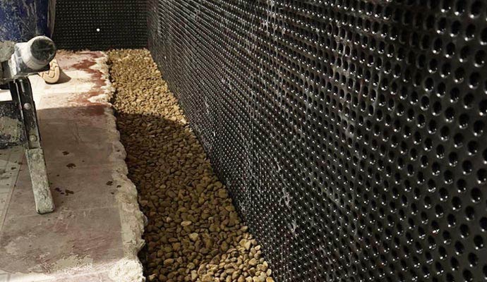 Basement drainage system