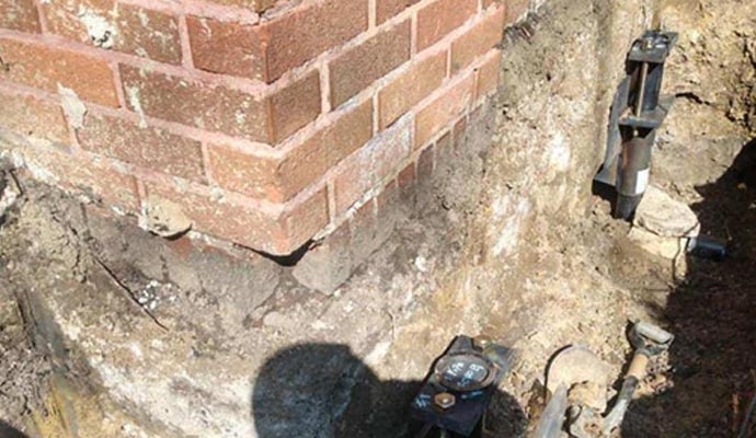 Push pier for foundation