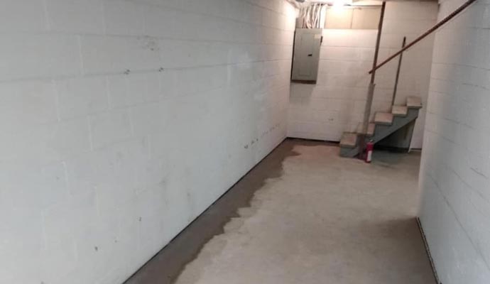 Waterproofed basement area